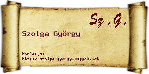 Szolga György névjegykártya